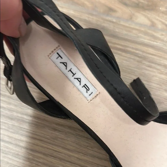 Tahari Black Pointed-Toe Slingback Heels - Picture 2 of 3